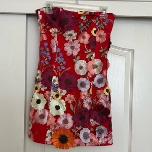 Endless Rose Strapless Embroidered Mini Dress